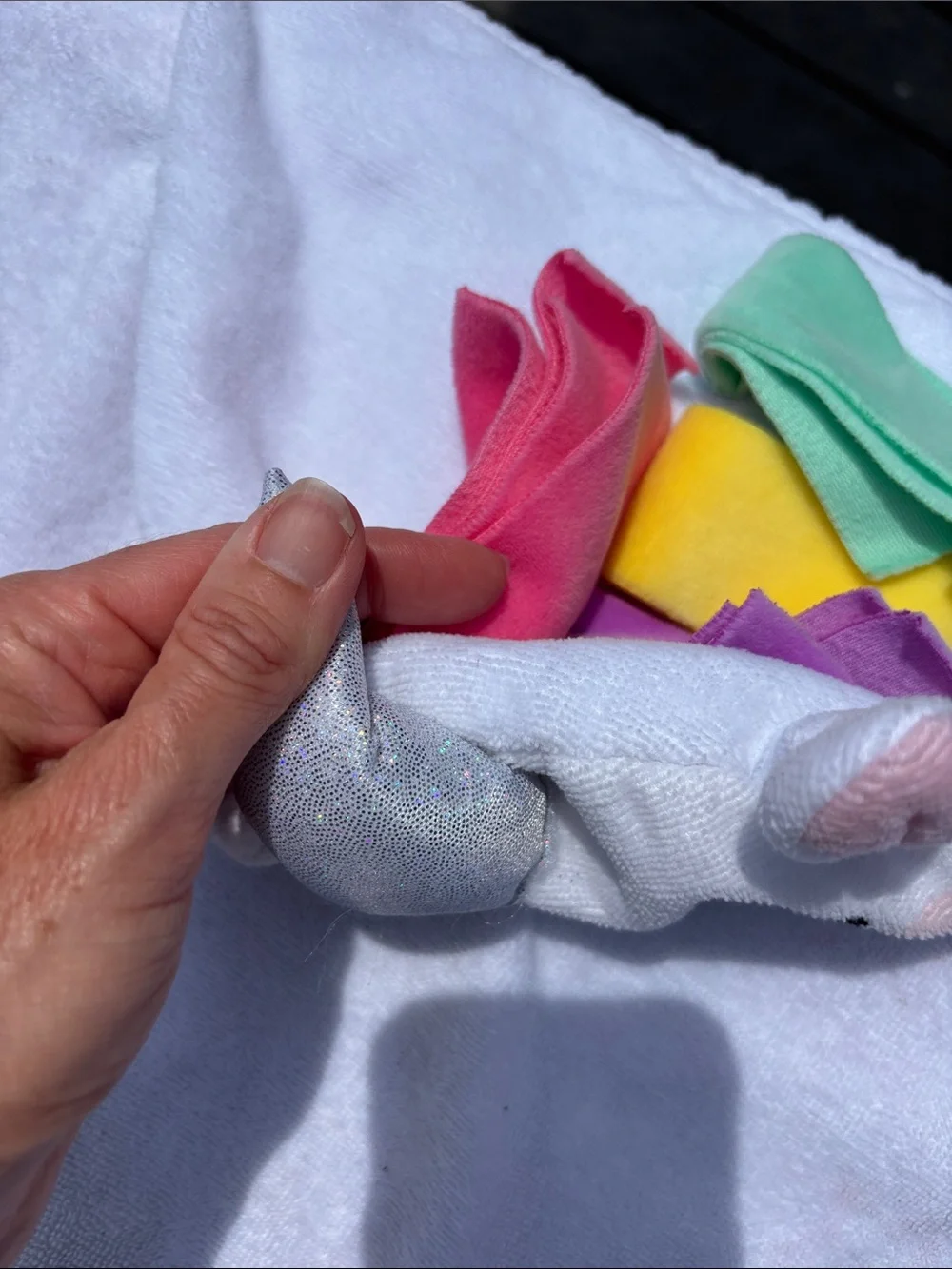 Kids White & Pink Star Hooded Bath Towel with Sparkle Unicorn, Shower, 4’ x 2’
